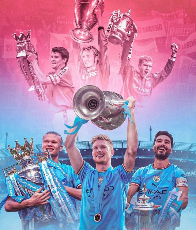 云开体育-24年，曼城复制三冠王，“英乙升降机”到达曼联高度